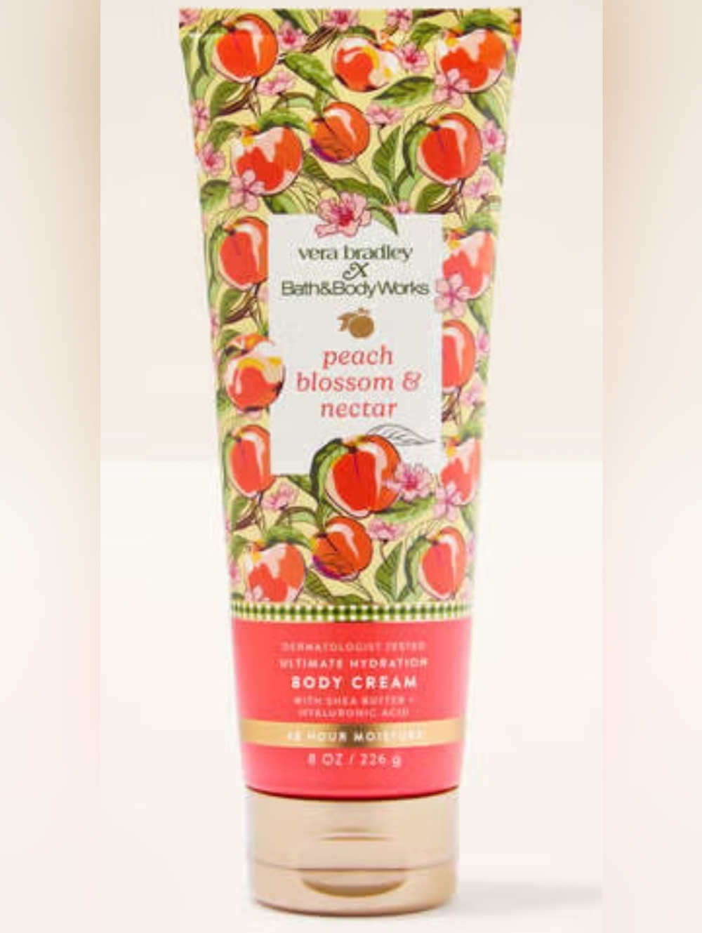 New! Bath & Body Works Body Cream - Peach Blossom/Nectar Fragrance 8 Ounce-226 G